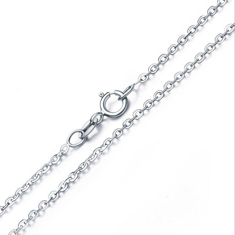Silver Necklace For Women Moon Kitten Cat Necklaces & Pendants Link Chain Kolye S-n187