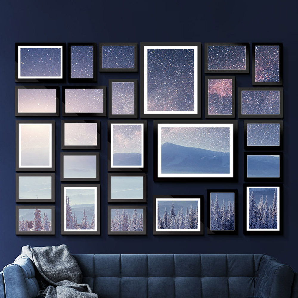 Artiss Photo Frames 26PCS 8x10in 5x7in 4x6in 3.5x5in Hanging Wall Frame Black