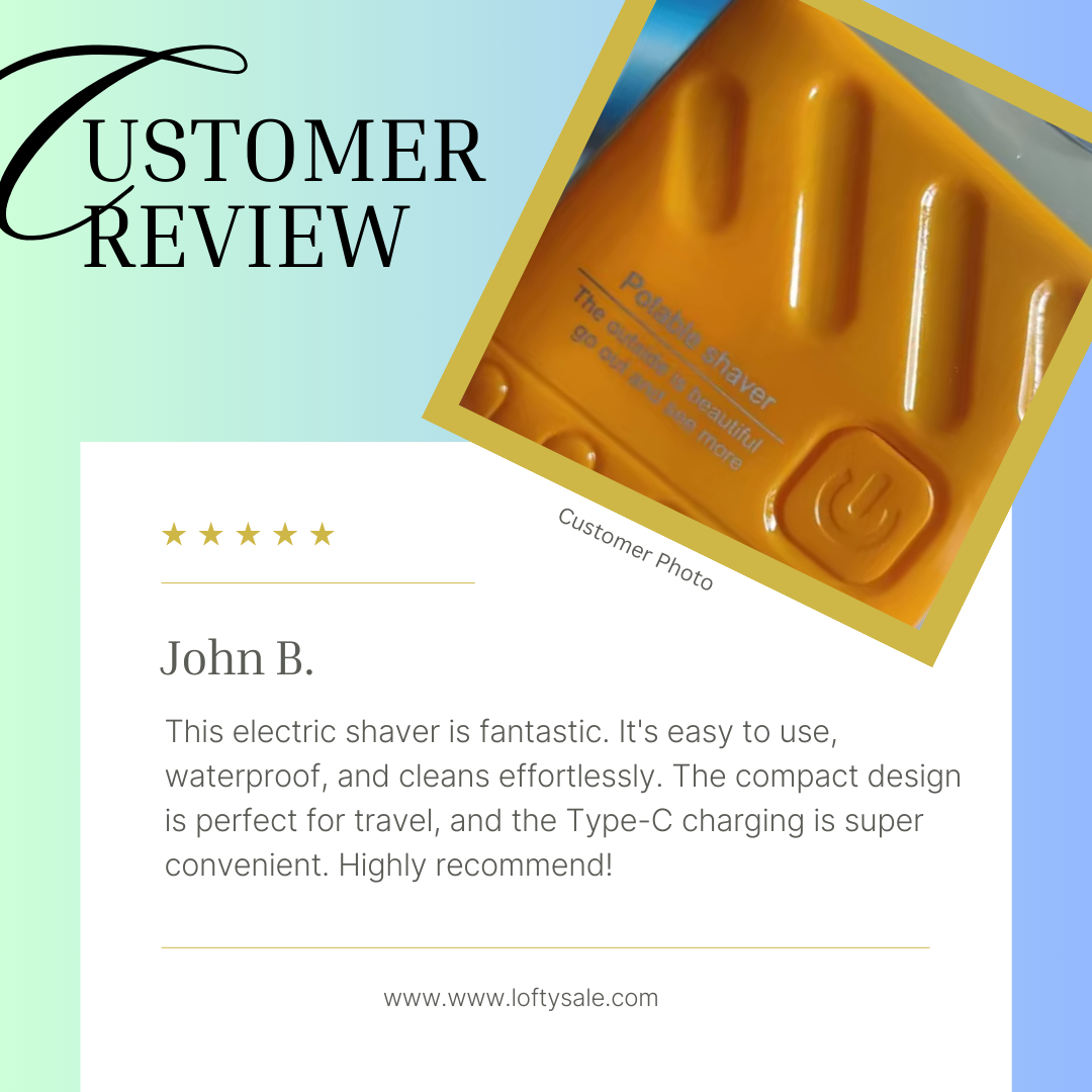 Xiaomi Men’s Electric Shaver – Waterproof, Type-C Rechargeable, Portable Rotary Razor & Beard Trimmer