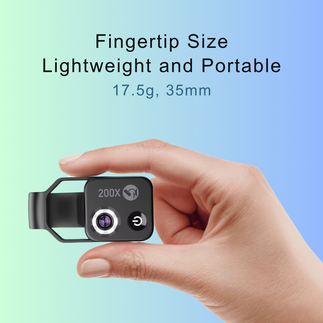 APEXEL 200X Digital Microscope Lens with CPL, LED Light, and Macro Lens for iPhone & Samsung Smartphones