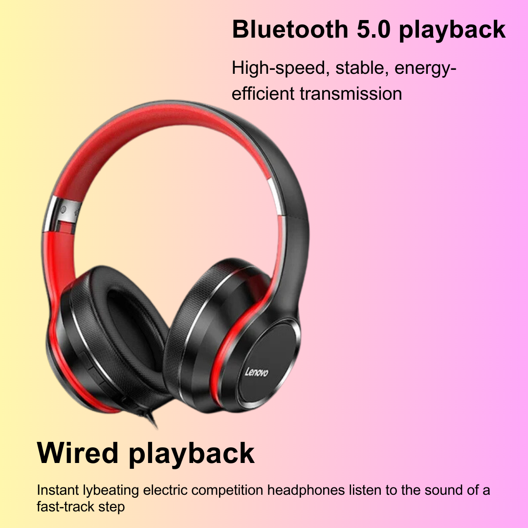 Original Lenovo HD200 Bluetooth Foldable Wireless Headphone