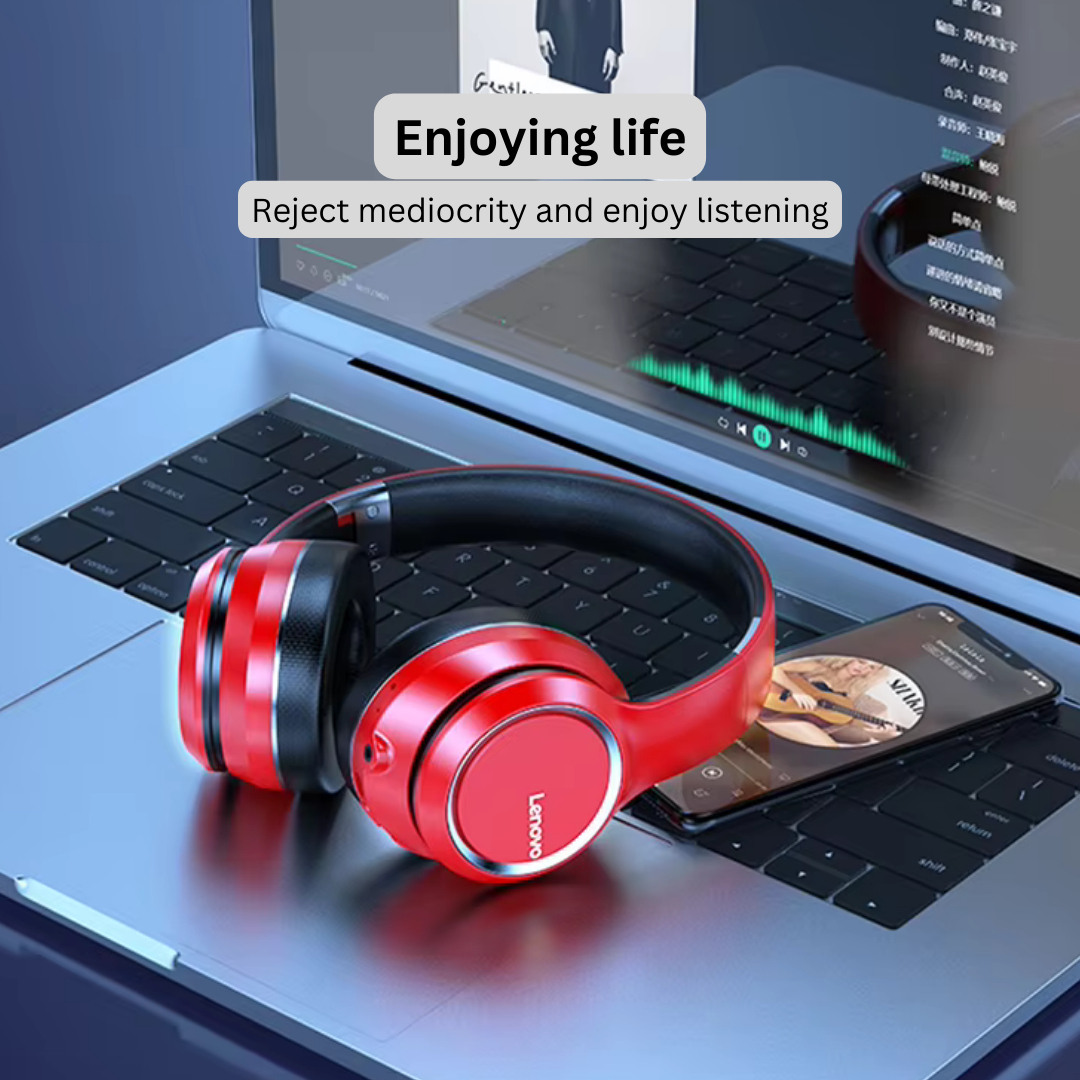 Original Lenovo HD200 Bluetooth Foldable Wireless Headphone