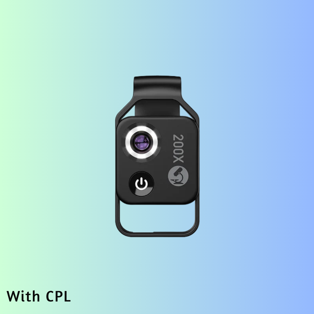 APEXEL 200X Digital Microscope Lens with CPL, LED Light, and Macro Lens for iPhone & Samsung Smartphones