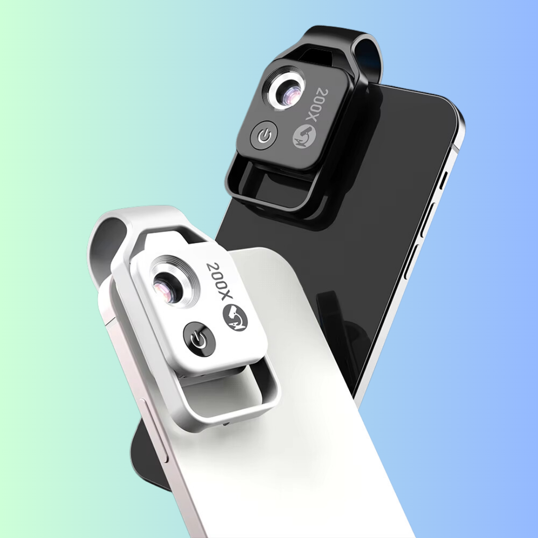 APEXEL 200X Digital Microscope Lens with CPL, LED Light, and Macro Lens for iPhone & Samsung Smartphones