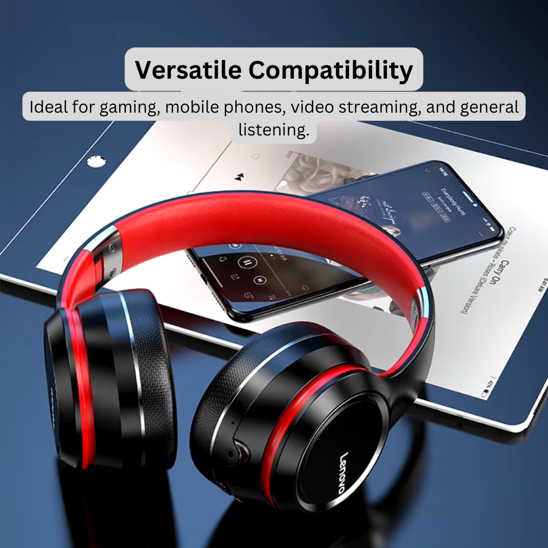 Original Lenovo HD200 Bluetooth Foldable Wireless Headphone
