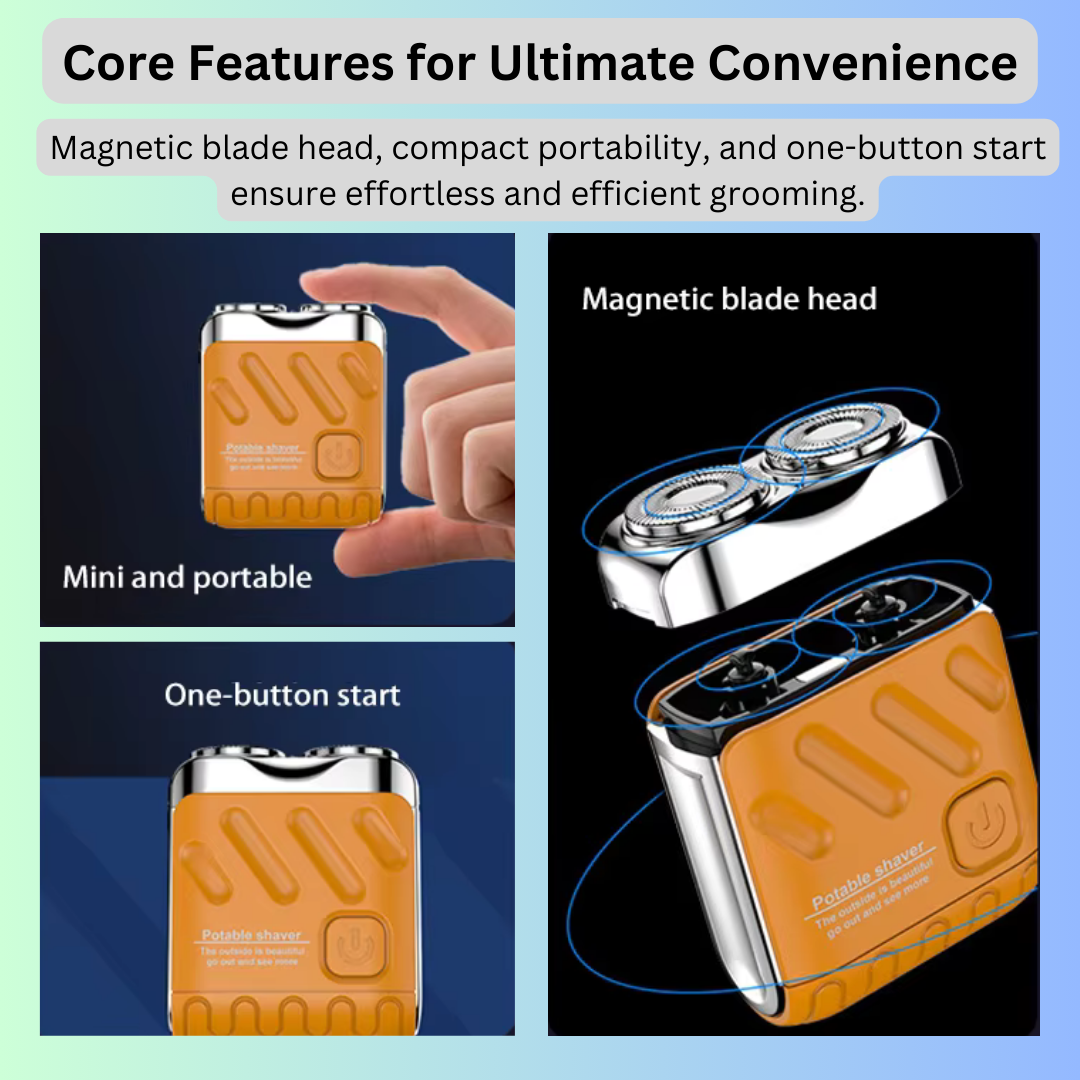 Xiaomi Men’s Electric Shaver – Waterproof, Type-C Rechargeable, Portable Rotary Razor & Beard Trimmer