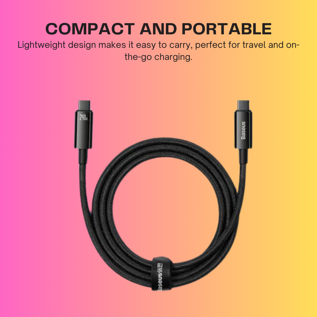 USB Type-C PD3.1 Fast charge 240W Data Cable for iPhone 15 Samsung S23 MacBook Laptops