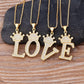 Regal Zircon Crown Initial Necklace: Exquisite Copper Alphabet Pendant Chain Necklace, a Hip-Hop Style Fashion Statement for Women and Men