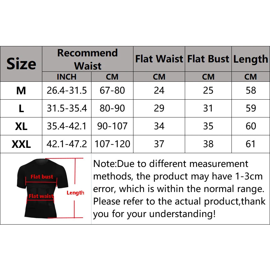 SELUDEE Men's Tummy Control Compression Shapewear Top