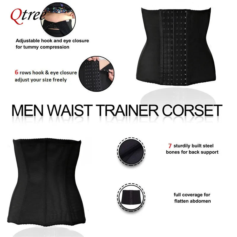 Men's 7-Bone Waist Trainer | Firm Tummy Control Shapewear