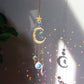 Crystal Sun Catcher Wind Chimes - Star, Moon, and Diamond Prisms for Captivating Rainbow Displays