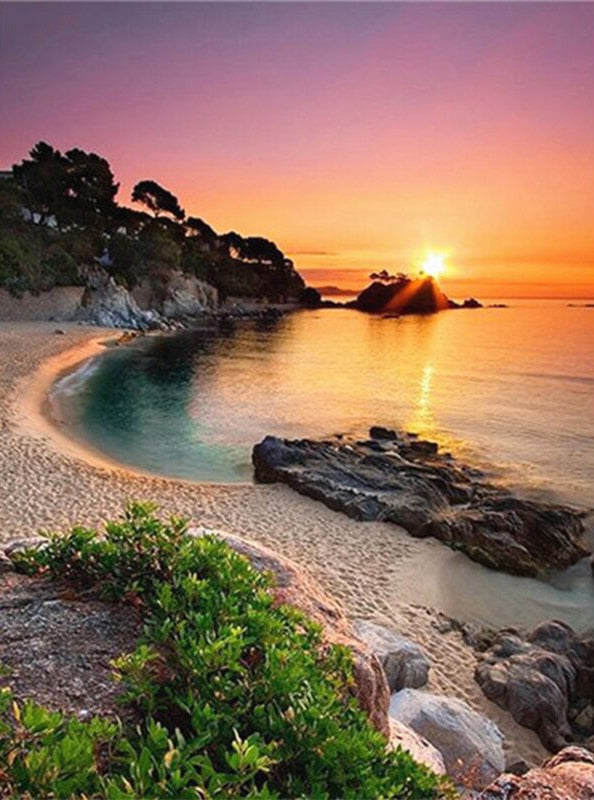 5D Diamond Painting Kit - Complete Circle Resin Mosaic Landscape Animal Diamond Embroidery Picture with Rhinestones - DIY Home Decor Gift