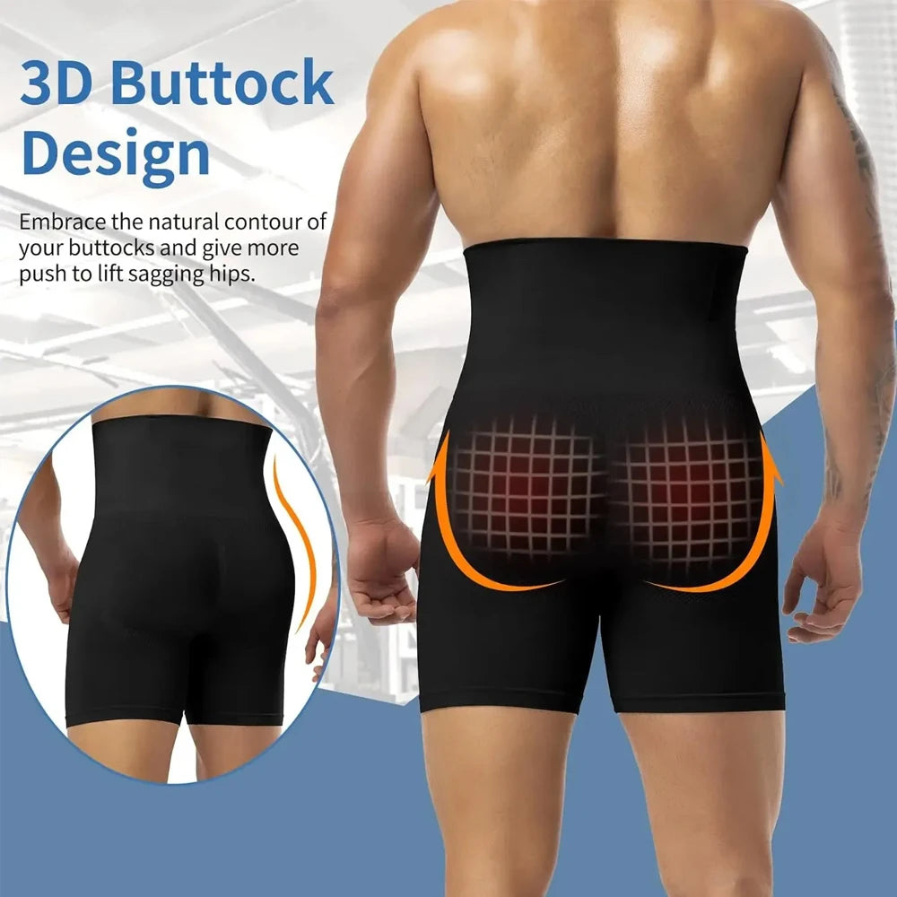 Vaslanda Men's High-Waist Compression Shapewear Shorts