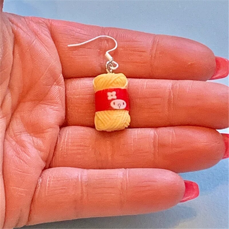 Enchanting Woolen Whirl Earrings: Handcrafted Resin Jewelry for Fashionable Knitters