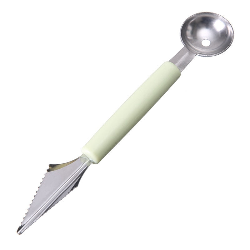 2-in-1 Stainless Steel Melon Baller & Fruit Carving Tool