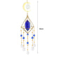 Metal Crystal Wind Chimes - Natural Stone Hexagon Prisms for Radiant Sun Catchers