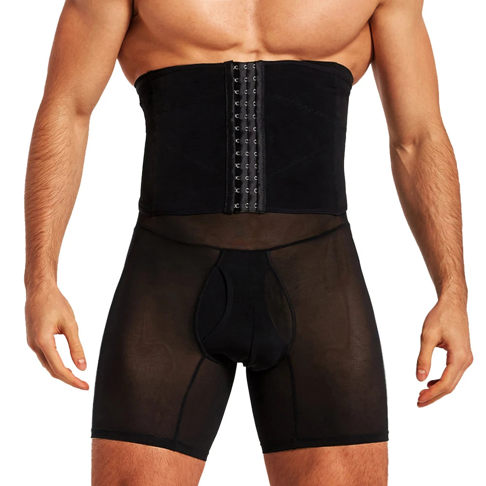 CXZD Men's High-Waist Compression Shapewear Shorts