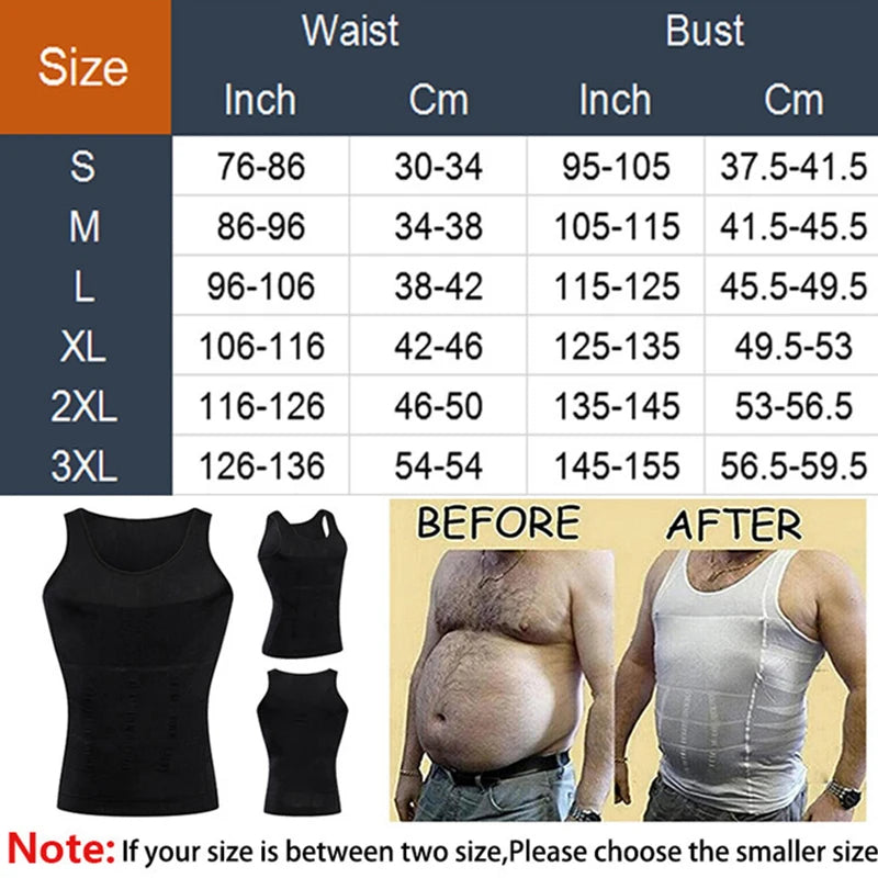 Men's Compression Shapewear Vest | Tummy & Waist Control