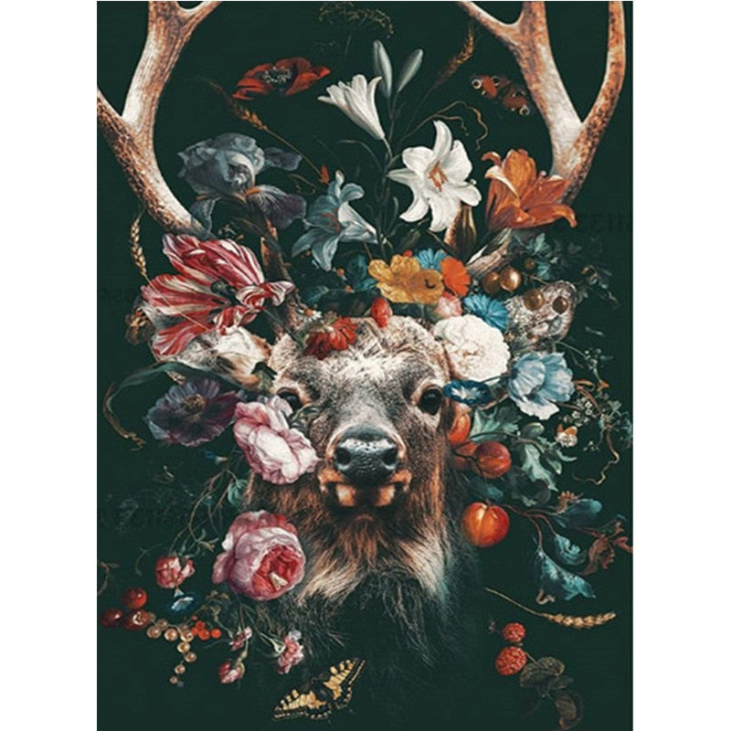 5D Diamond Painting Kit - Complete Circle Resin Mosaic Landscape Animal Diamond Embroidery Picture with Rhinestones - DIY Home Decor Gift