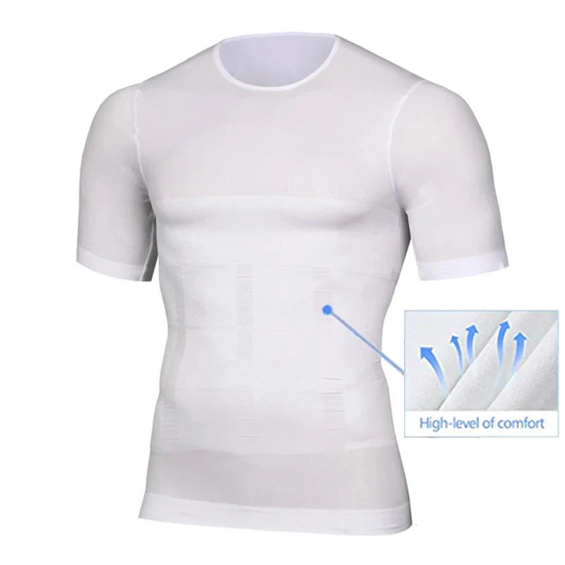 SELUDEE Men's Tummy Control Compression Shapewear Top