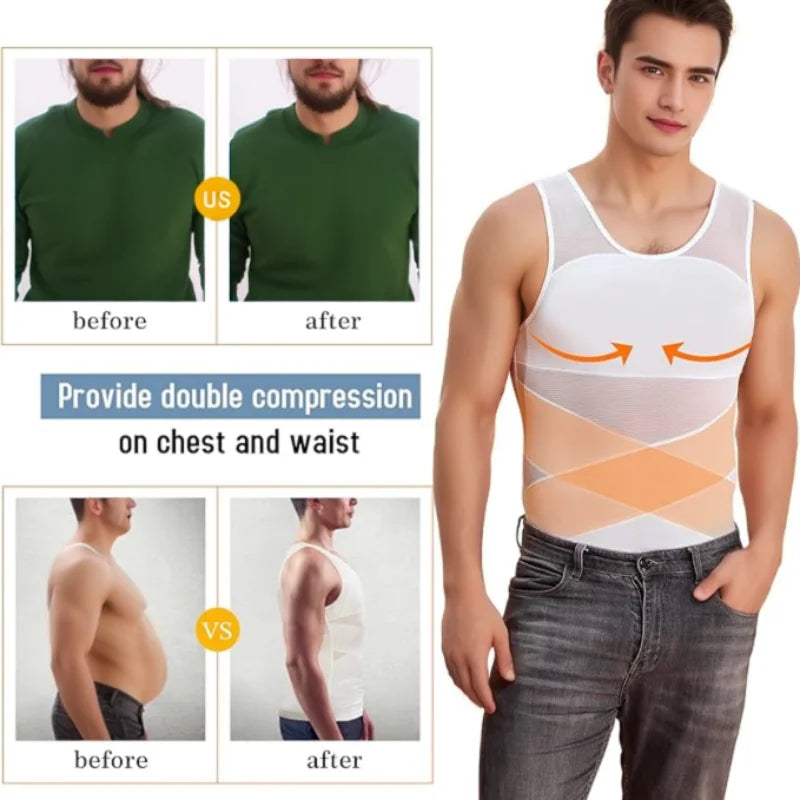 Men's Chest & Abdomen Compression Shapewear Tank Top