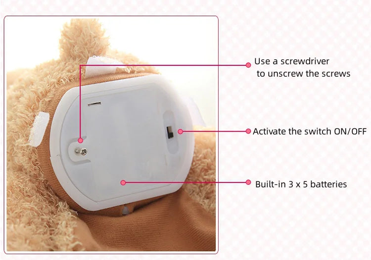 Baby Entertainment Peek-a-boo Bear Talking Chargeable Shy Face Teddy Bear Motorized Plush Toys