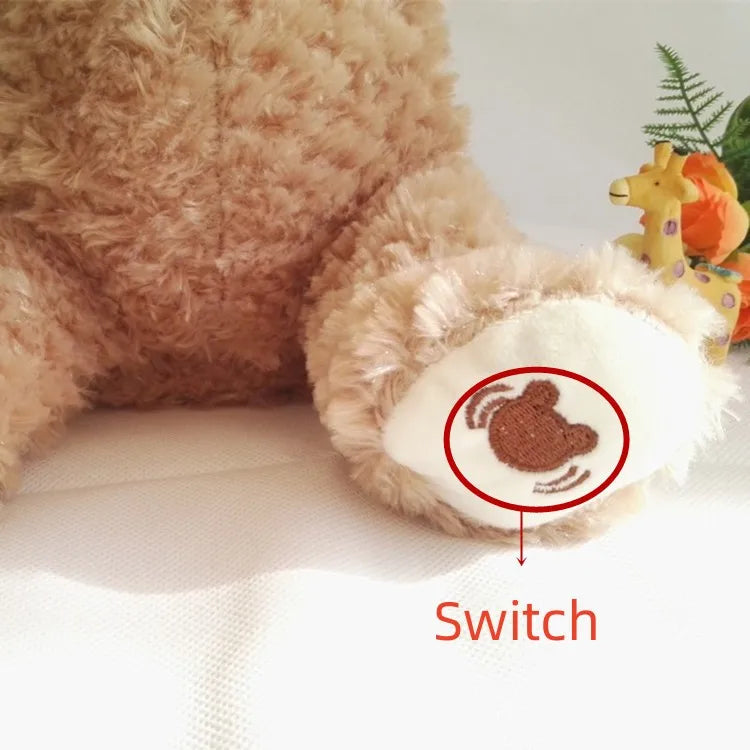 Baby Entertainment Peek-a-boo Bear Talking Chargeable Shy Face Teddy Bear Motorized Plush Toys