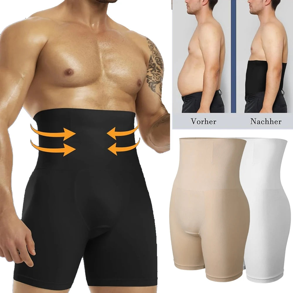 Vaslanda Men's High-Waist Compression Shapewear Shorts