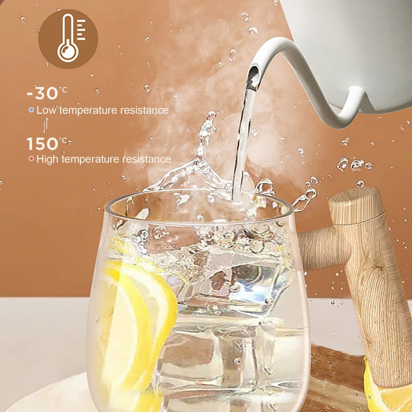 Automatic Self Stirring Mug Glass Coffee Milk Mixing Cup 400ml