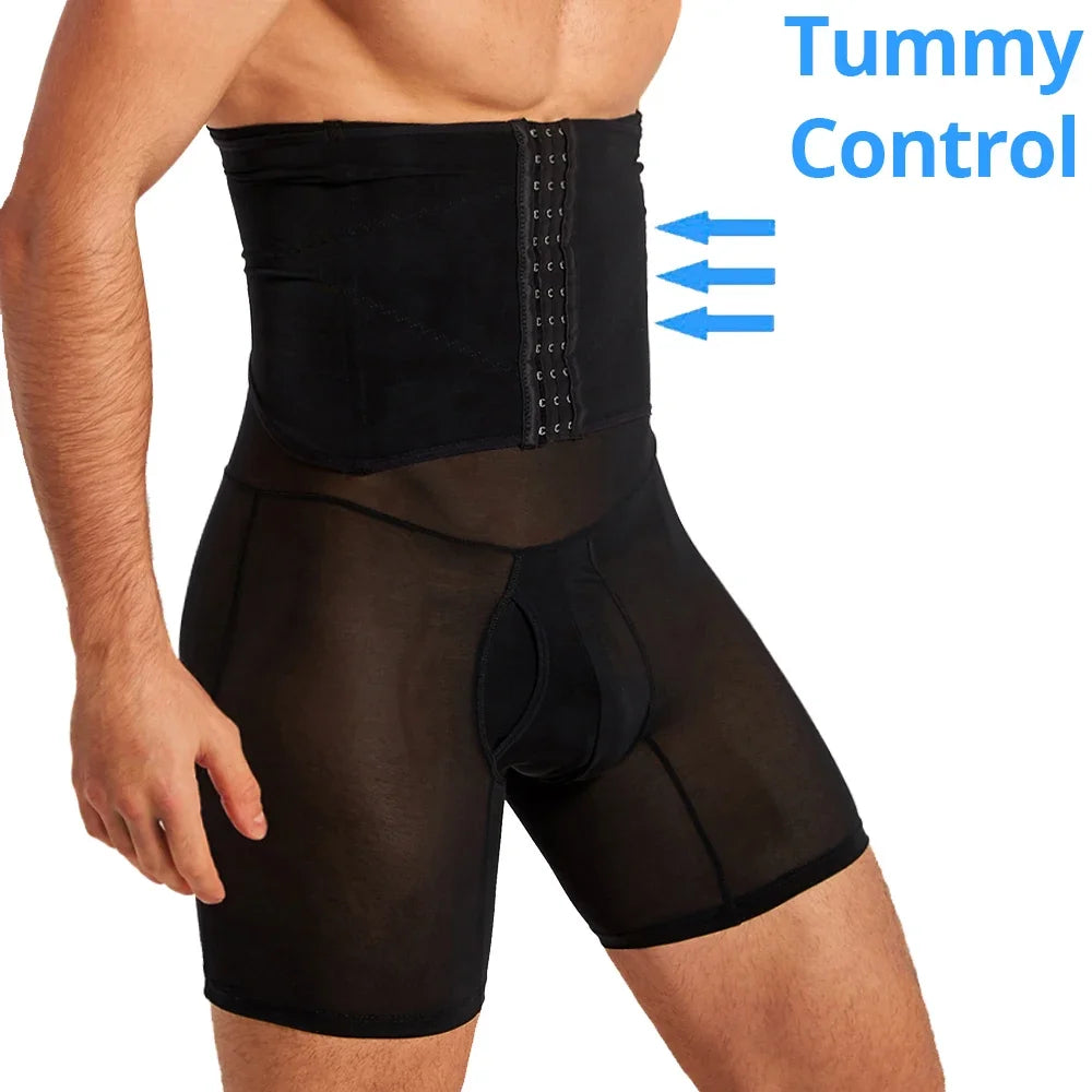 CXZD Men's High-Waist Compression Shapewear Shorts