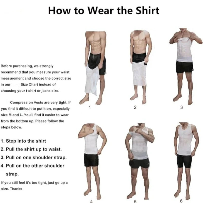Men's Chest & Abdomen Compression Shapewear Tank Top