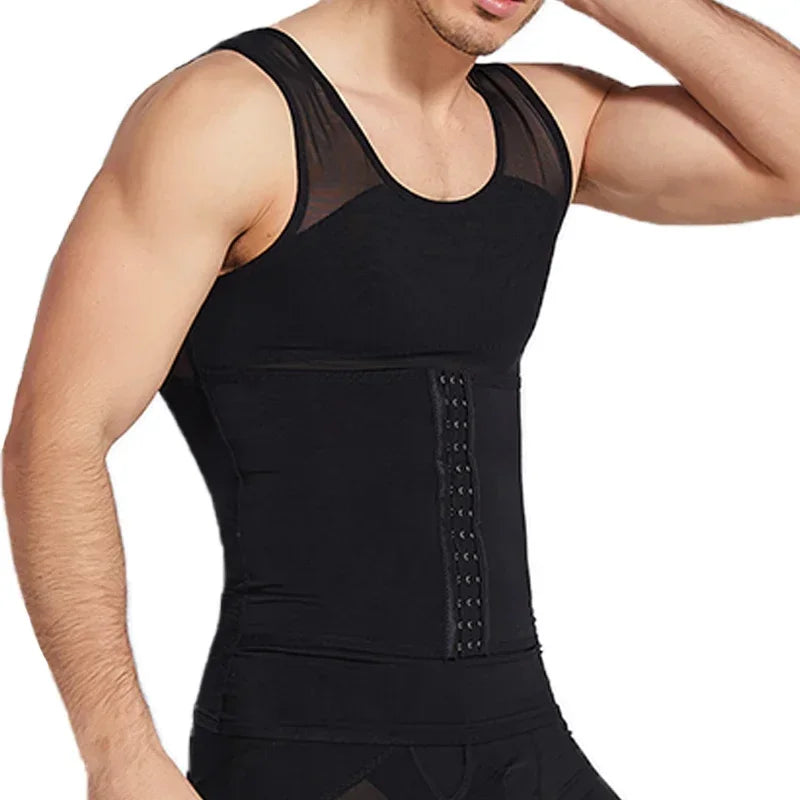 Men's Nylon Compression Shapewear Vest | Tummy Control