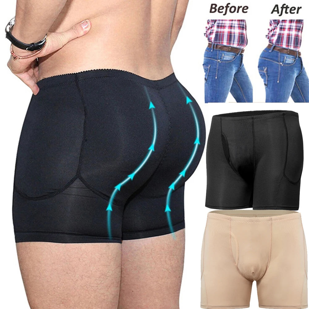 Men's Padded Shapewear Boxer Shorts | Hip Enhancing Body Shaper