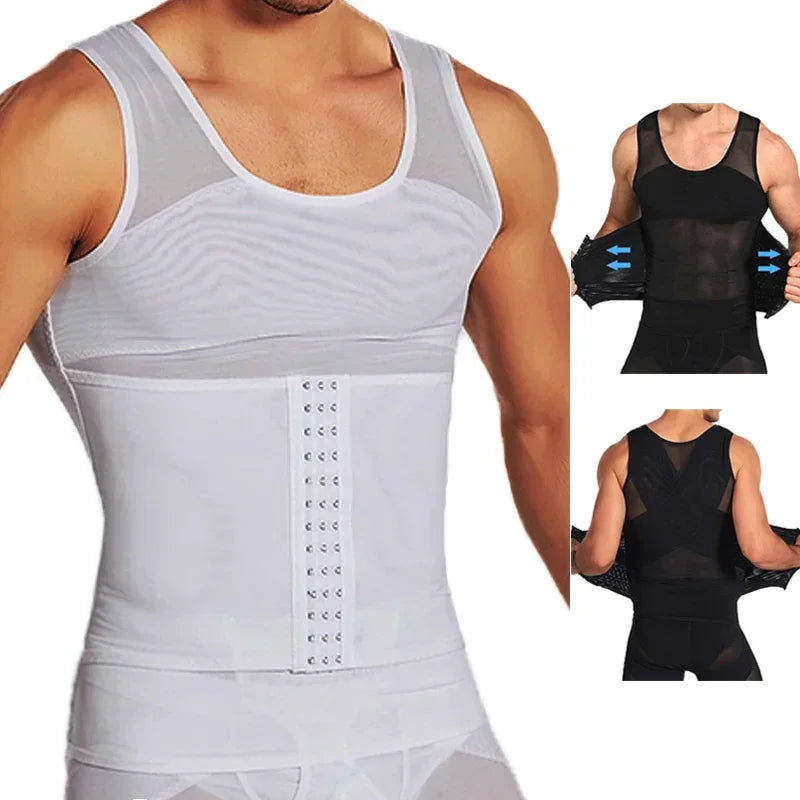 Men's Compression Body Shaper Vest | Tummy Control Top