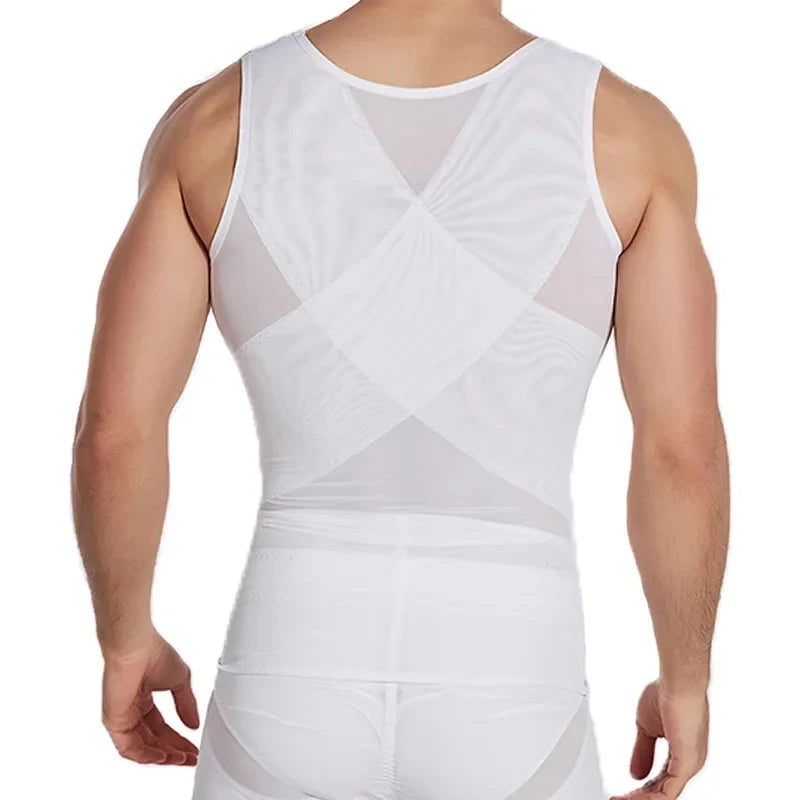 Men's Nylon Compression Shapewear Vest | Tummy Control