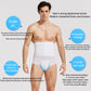 Men's High-Waist Tummy Control Shapewear Briefs | 3-Row Closure