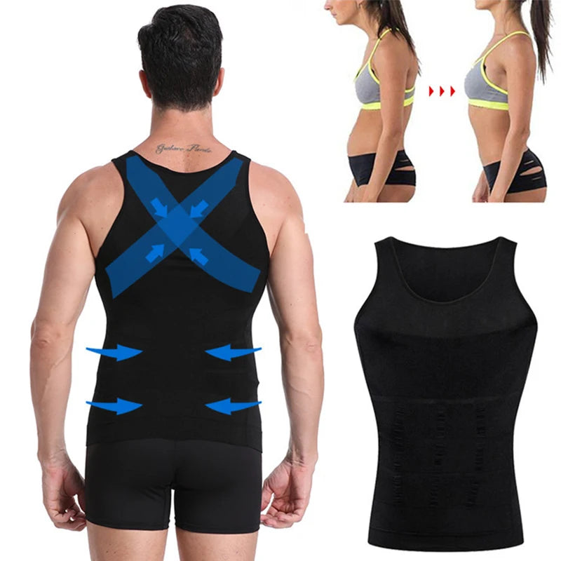 Men's Compression Shapewear Vest | Tummy & Waist Control