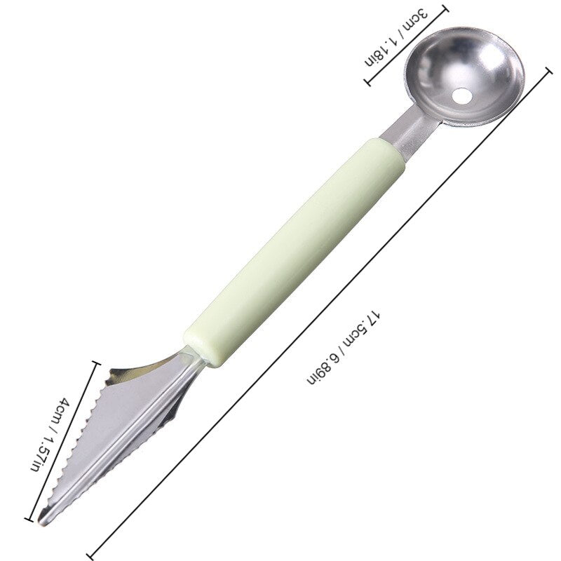 2-in-1 Stainless Steel Melon Baller & Fruit Carving Tool