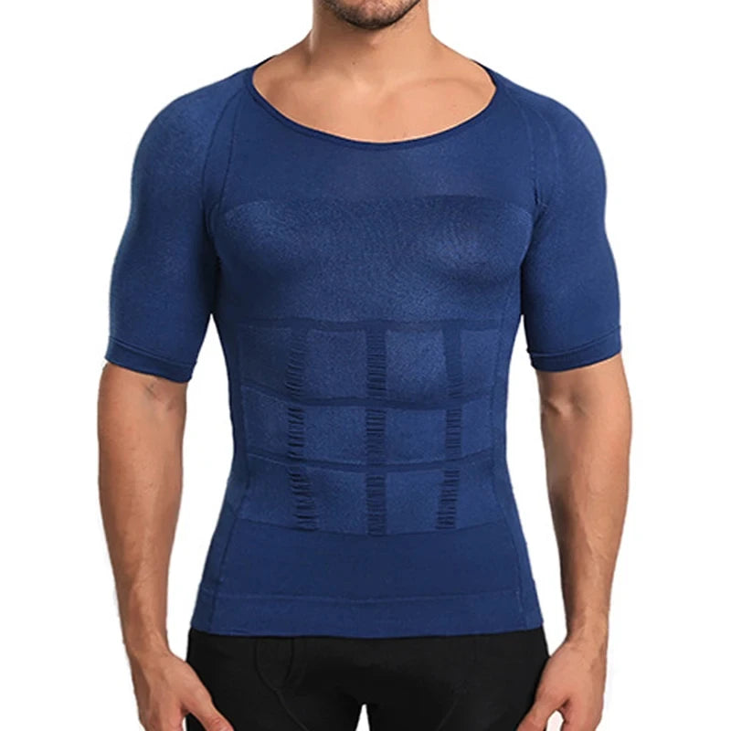 SELUDEE Men's Tummy Control Compression Shapewear Top