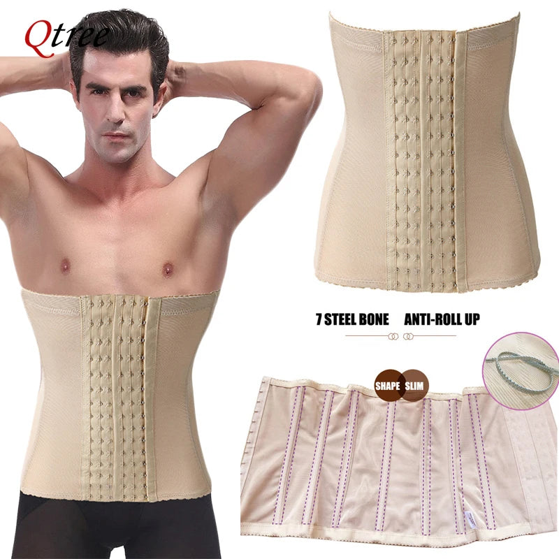 Men's 7-Bone Waist Trainer | Firm Tummy Control Shapewear