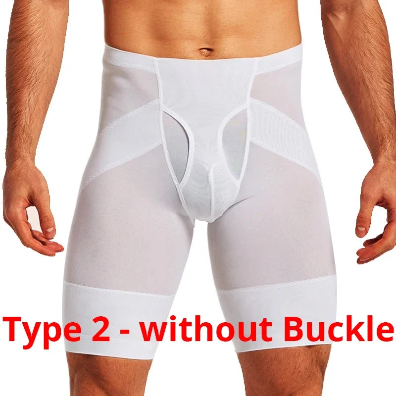 CXZD Men's High-Waist Compression Shapewear Shorts