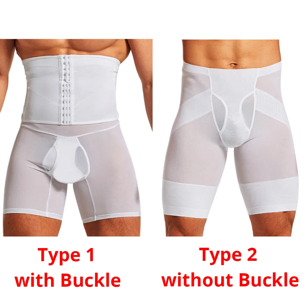 CXZD Men's High-Waist Compression Shapewear Shorts