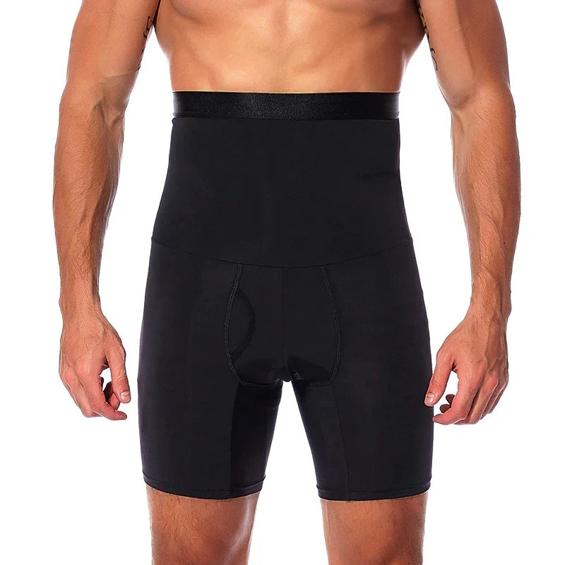 SELUDEE Men's High-Waist Tummy Control Shapewear Shorts