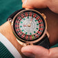 Original PINDU Design Limited Edition Revolving Roulette Game Diamond Dial Men's Watch