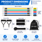 Resistance bands set dimensions including bands handles ankle straps and door anchor