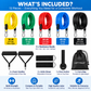 What is included in the 12-piece resistance bands workout set