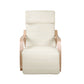 Artiss Fabric Rocking Armchair with Adjustable Footrest - Beige