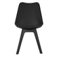 Artiss Set of 4 Retro Padded Dining Chair - Black