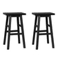 Artiss Set of 2 Beech Wood Bar Stools - Black