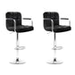 Artiss Set of 2 Bar Stools Gas lift Swivel Armrests - Steel and Black